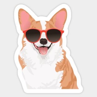 Cute Smiling Pembroke Welsh Corgi for Dog Lovers Sticker